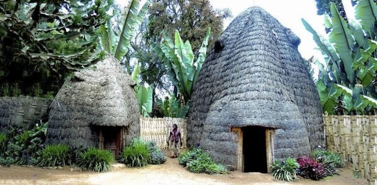 Dorze tribe village house in Omo valleyEthiopia.